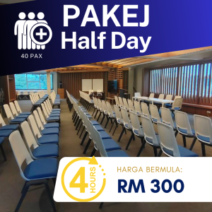 Sewa Dewan Seminar & Ruang Event | Half Day - 40 Pax